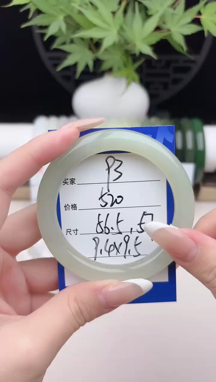 和田玉手镯未镶嵌93晴水