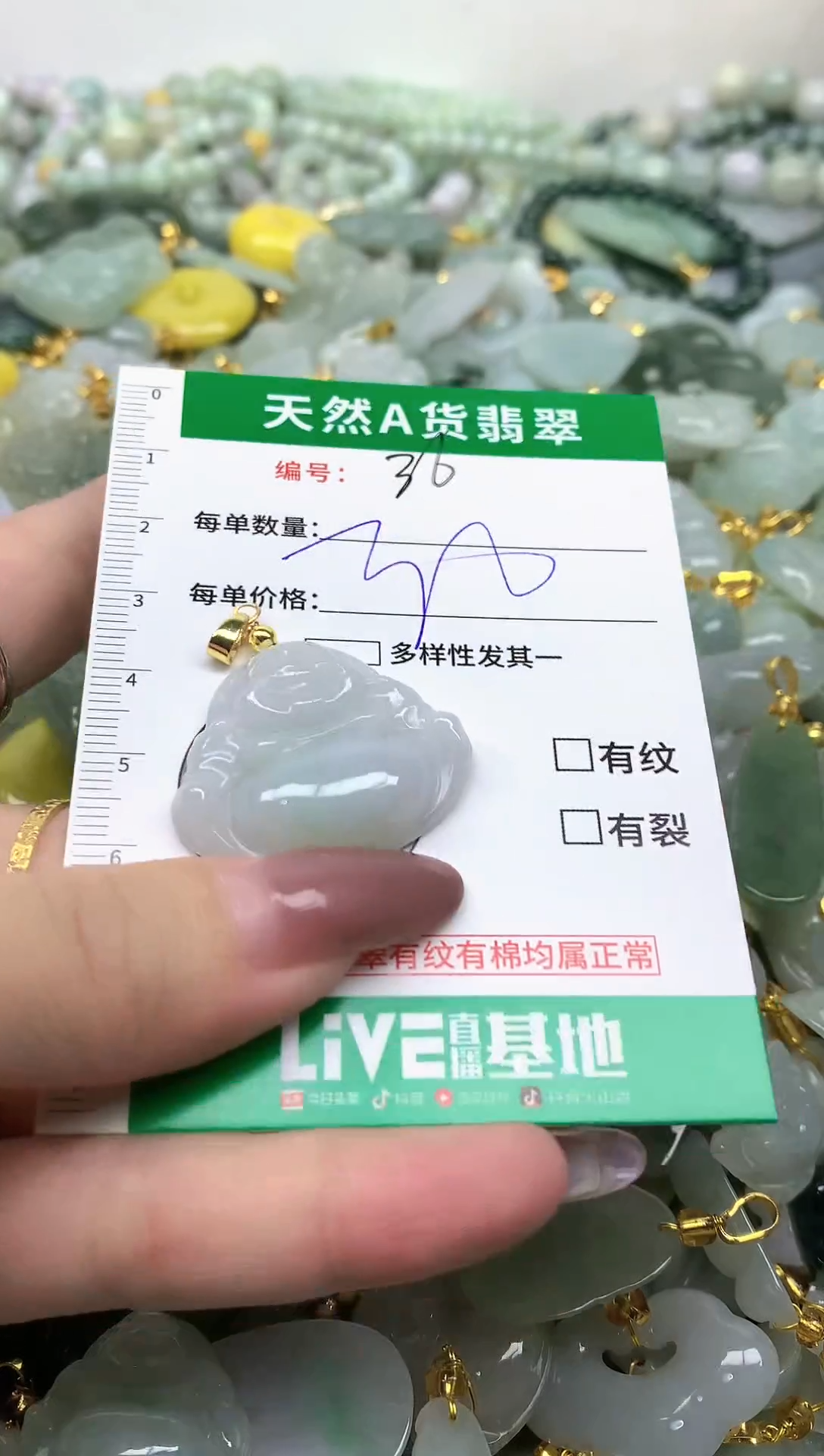 颈饰未镶嵌翡翠纯天然缅甸A货翡翠-36