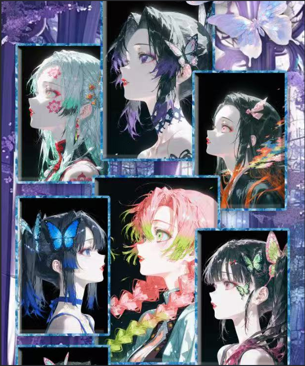 超级叠保底2包【可心文创】-鬼灭之刃亚克力系列色纸（默认代拆）