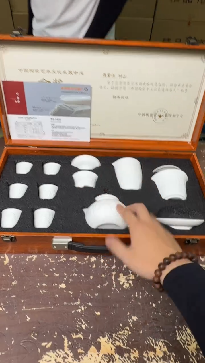 千里江山影雕茶具高档礼盒套装@@@@@@@@@@@@@@@@@@