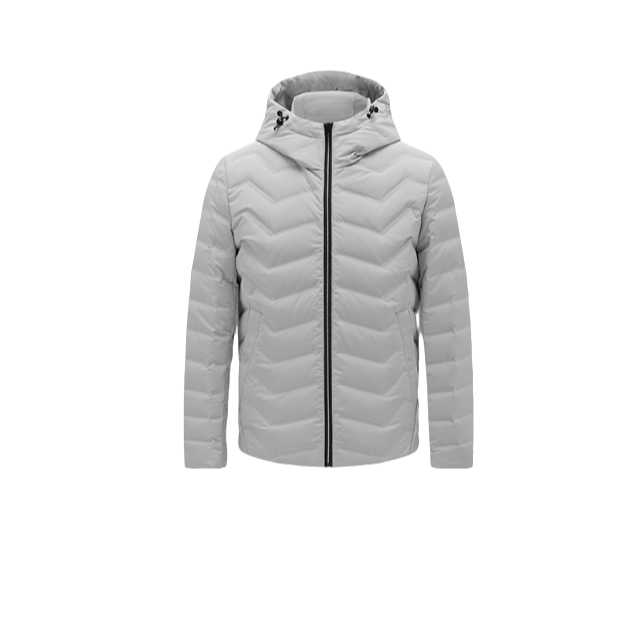 25男装冬季时尚休闲百搭纯色连帽羽绒服