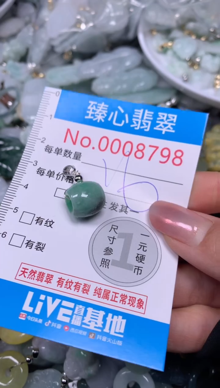 【闪购商品】翡翠颈饰未镶嵌含绳0008798