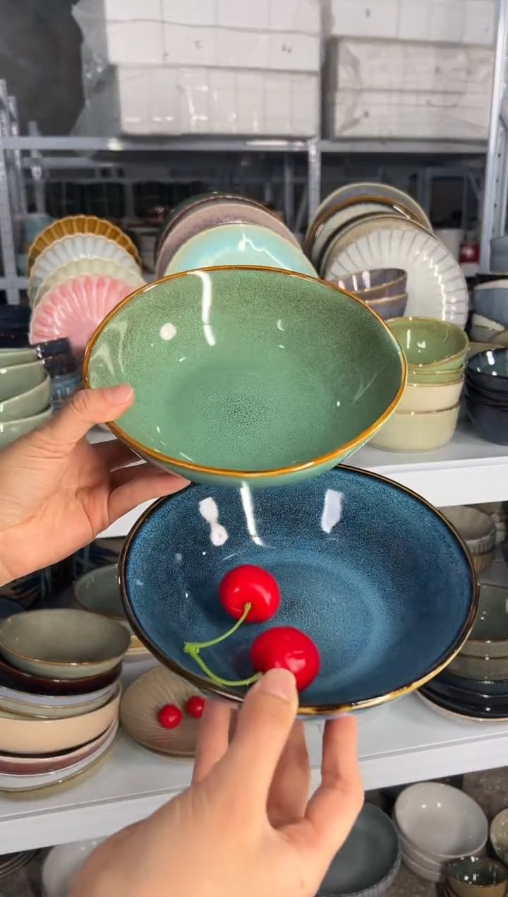 陶瓷外贸尾货瑕疵满20包邮X2 菜碗组合