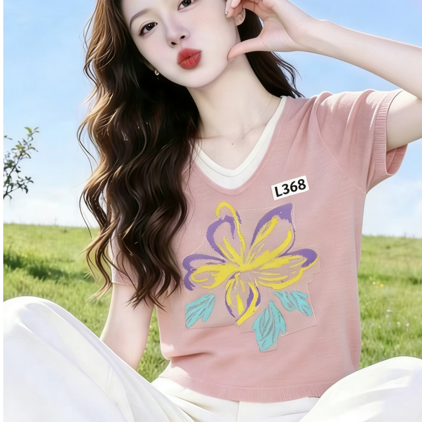 L001-L999【嘉嘉】2026夏季显瘦修身春夏新款时尚百搭针织衫女装