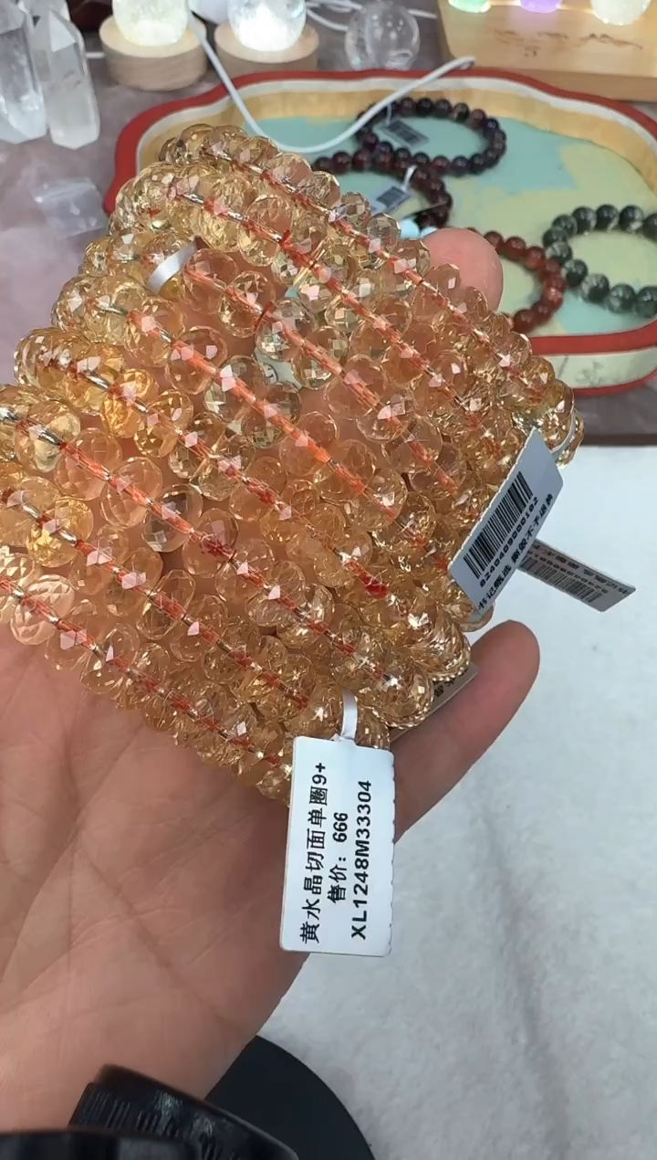 【闪购商品】水晶手链未镶嵌XL1248 约9mm多样性发一件