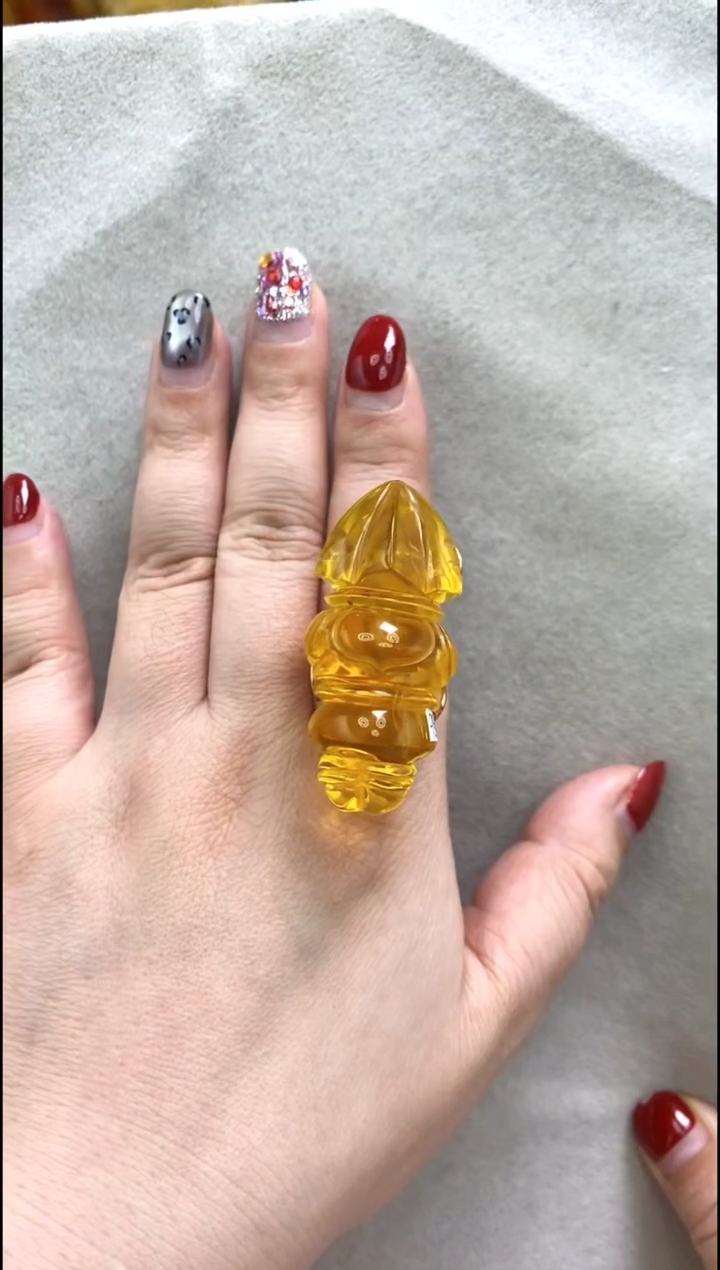 【闪购商品】琥珀戒指银S925镶嵌戒指