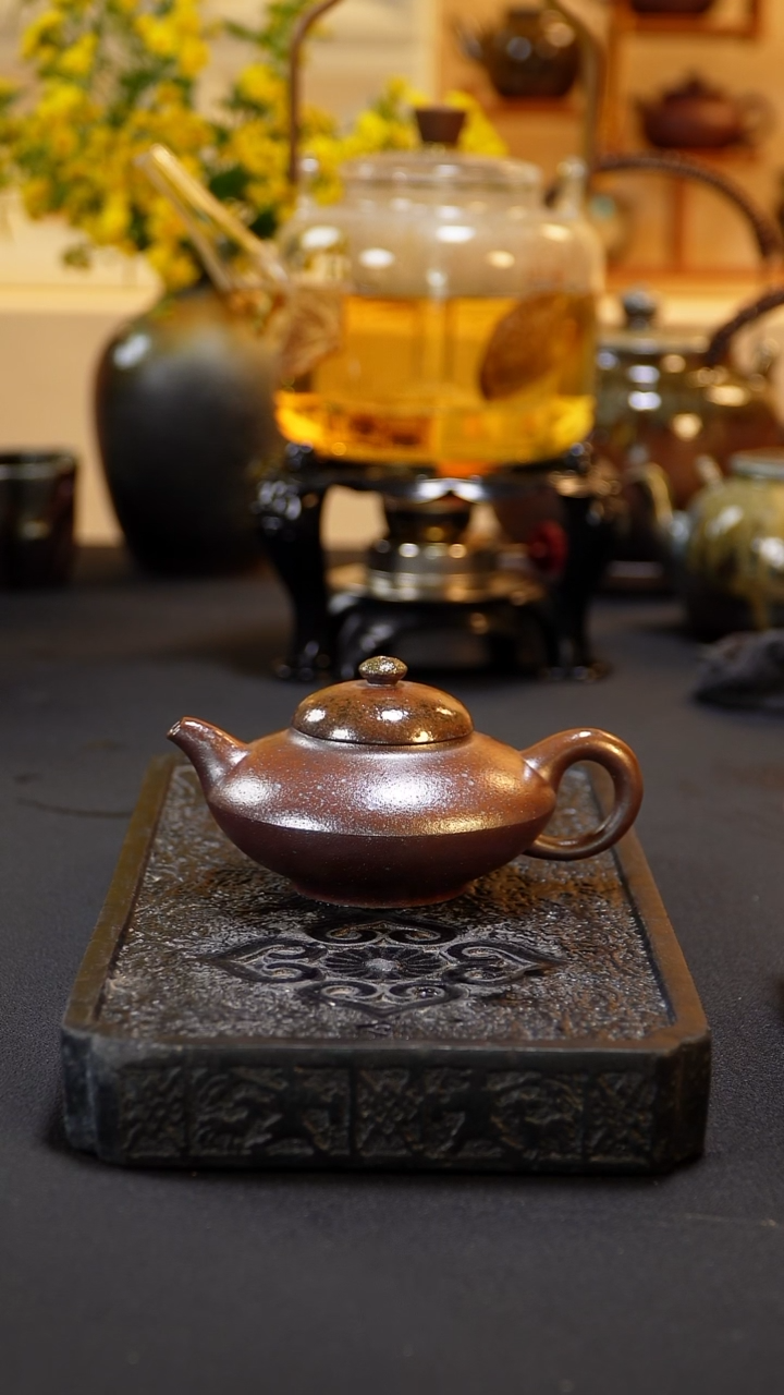 茶壶紫砂纯自然柴烧
