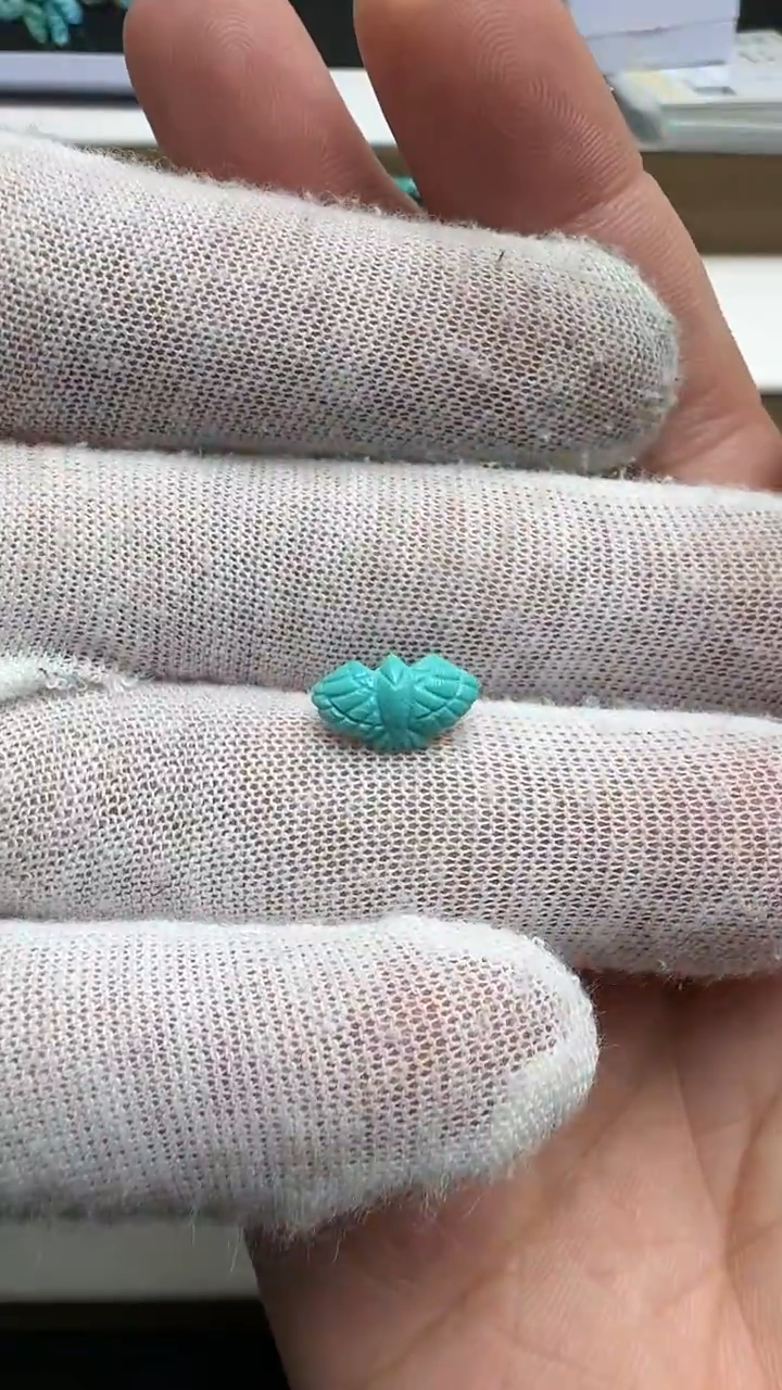 未镶嵌绿松石老鹰左右12高6.7