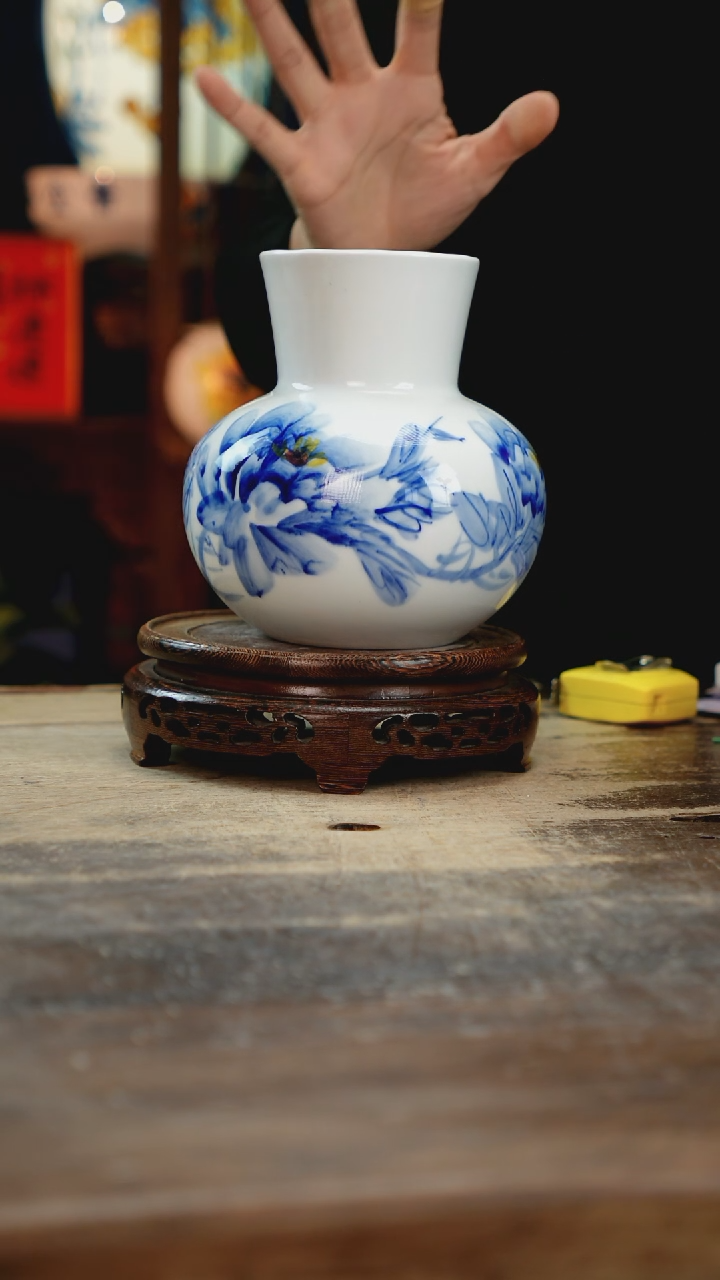 【闪购商品】瓷片景德镇纯手工釉下彩精品花瓶