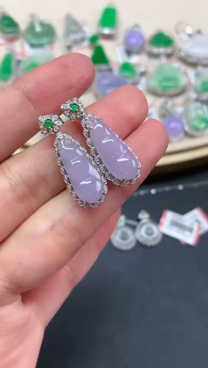 【闪购商品】翡翠吊坠(不含链)18K金镶嵌W06|3680多样性发其一