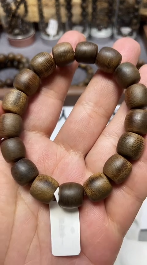 【闪购商品】沉香手串柬埔寨金丝菩萨棋沉香1.2规格沉水级