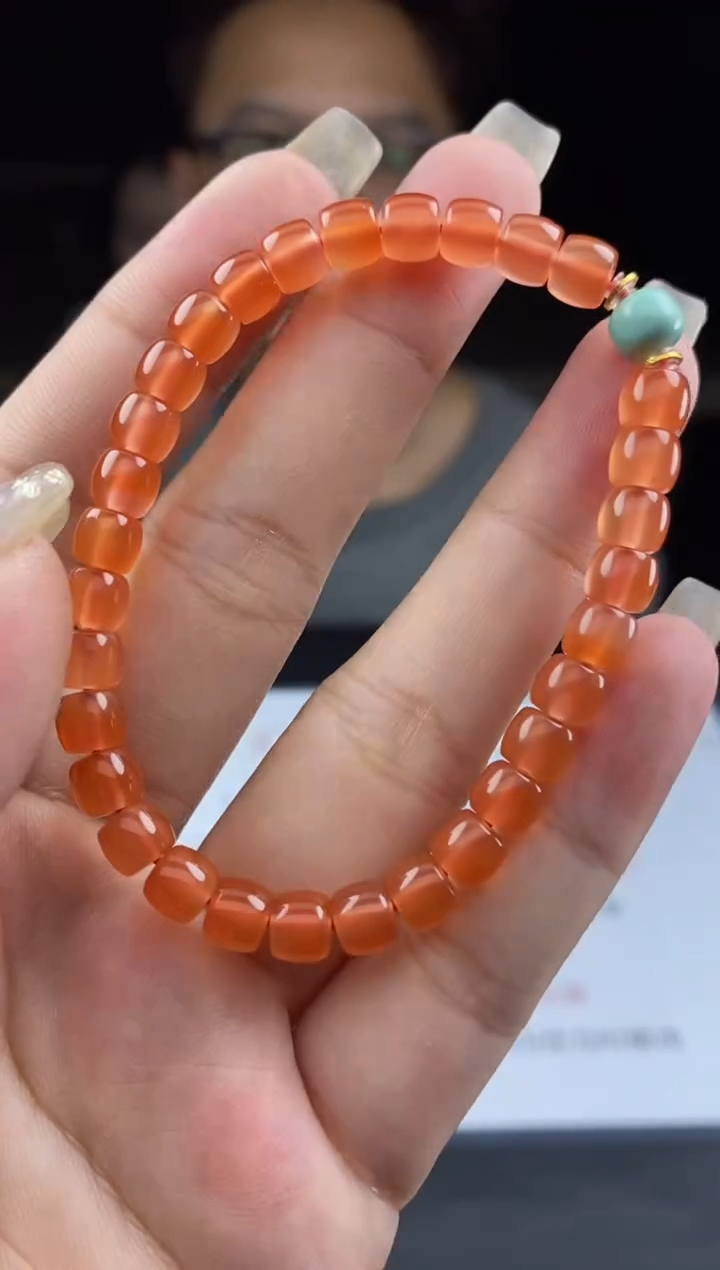 手串18K金镶嵌南红玛瑙多样性-手串-S3806