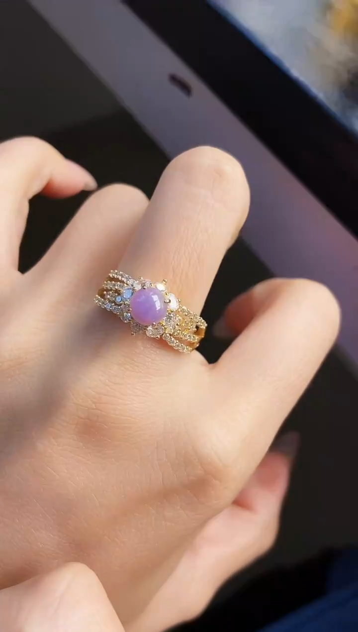 银S925镶嵌戒指翡翠12