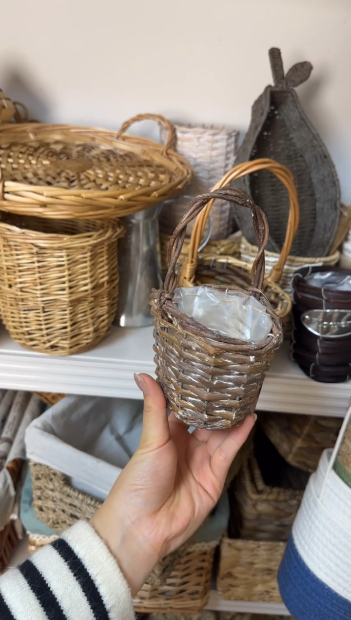 ᥫ****～微瑕捡漏皮柳做旧款小提篮