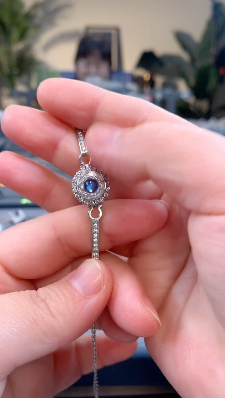 【闪购商品】月光石手镯银S925镶嵌月光石