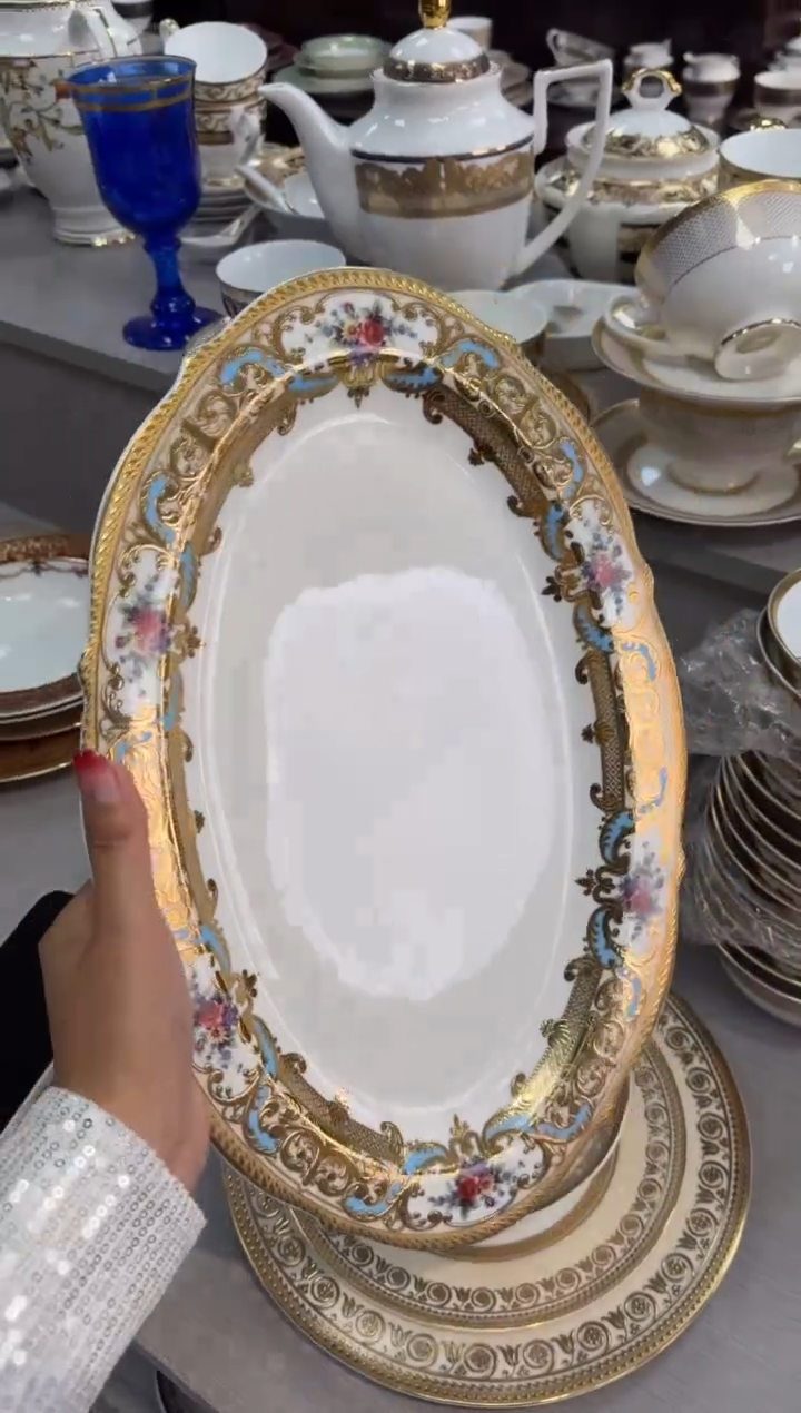 【闪购商品】瓷片14寸鱼盘1个  福利价  福利价