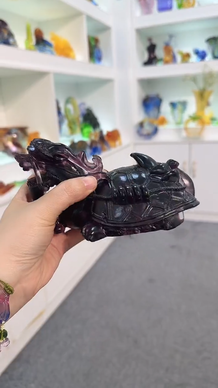手工艺品琉璃老者神龟