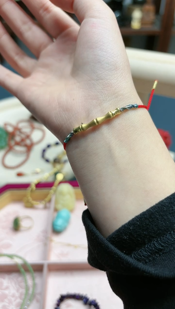 【闪购商品】18K金手饰18k金竹节手绳*1 MY