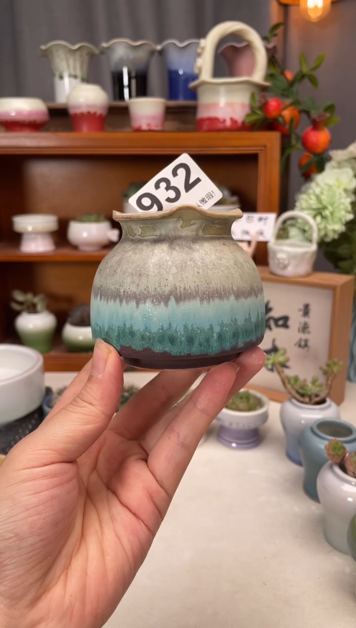 瓷片932知木小芳花盆
