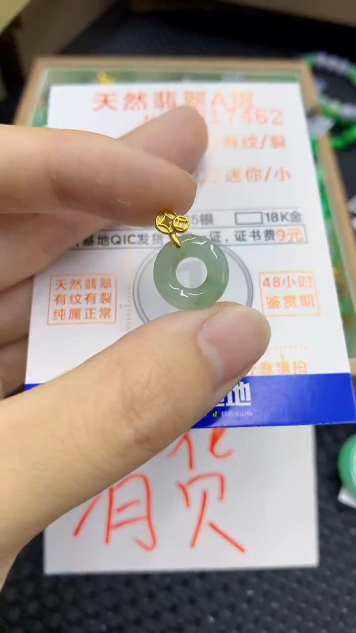 翡翠未镶嵌颈饰            8