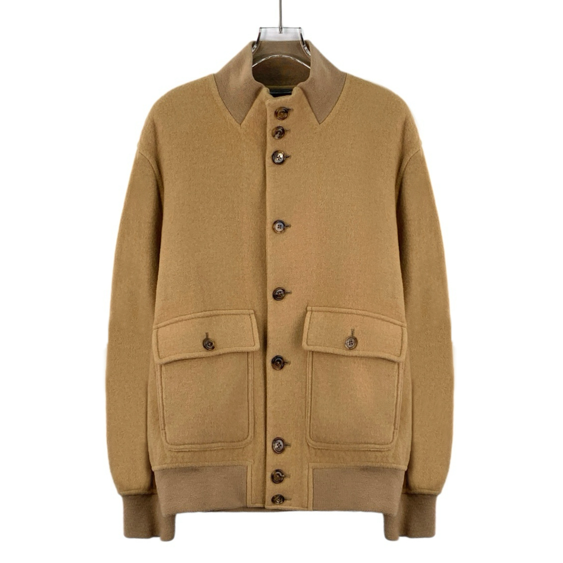 99新 Ralph Lauren/拉夫劳伦 IW0564 棕色羊毛长袖夹克外套 M码