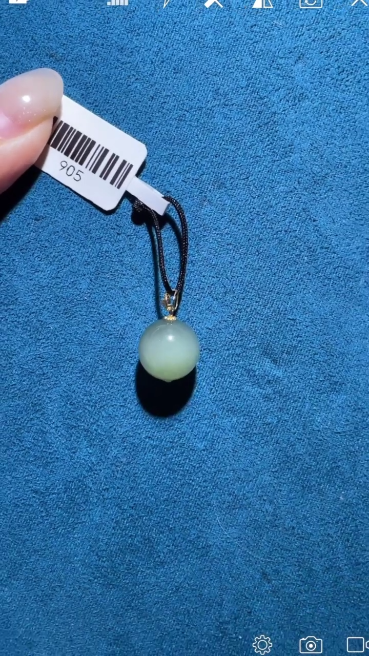 【闪购商品】和田玉BH90518K金镶嵌单珠 吊坠