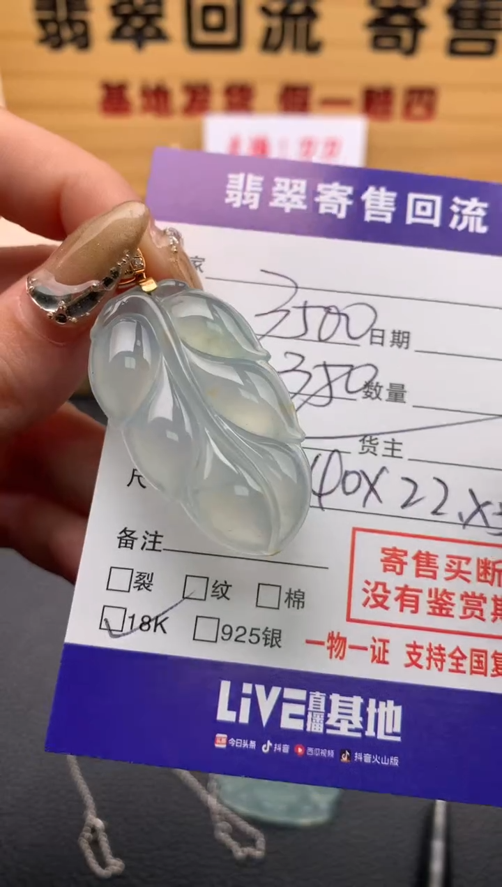 【闪购商品】翡翠颈饰18K金镶嵌21009739