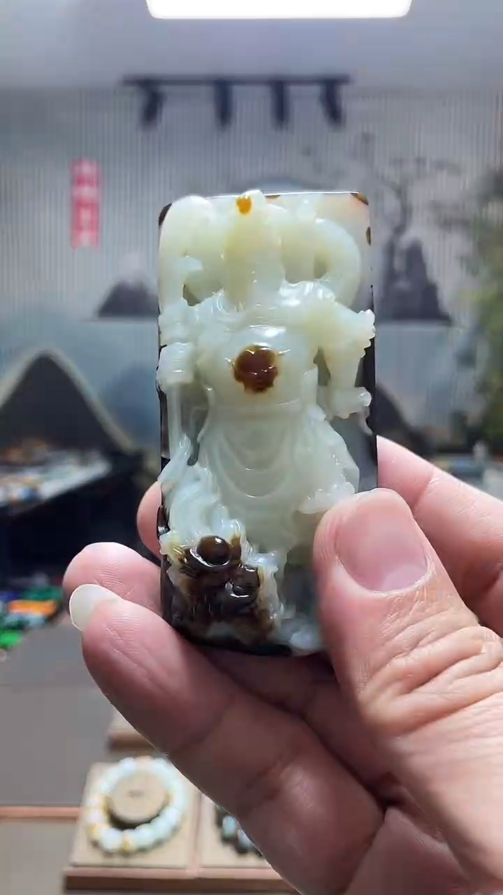 【闪购商品】透闪石质玉挂件未镶嵌吊坠