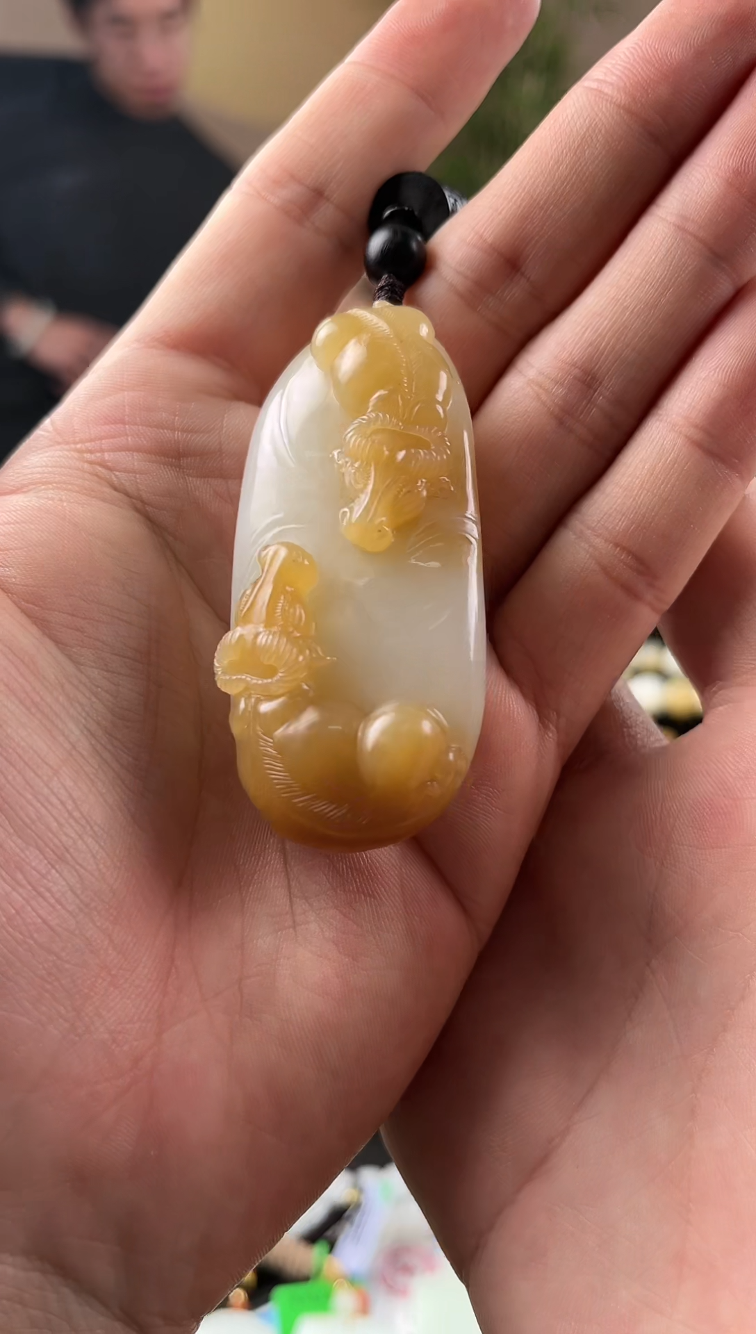 【闪购商品】和田玉手把件未镶嵌且末金山糖白手把件微色差