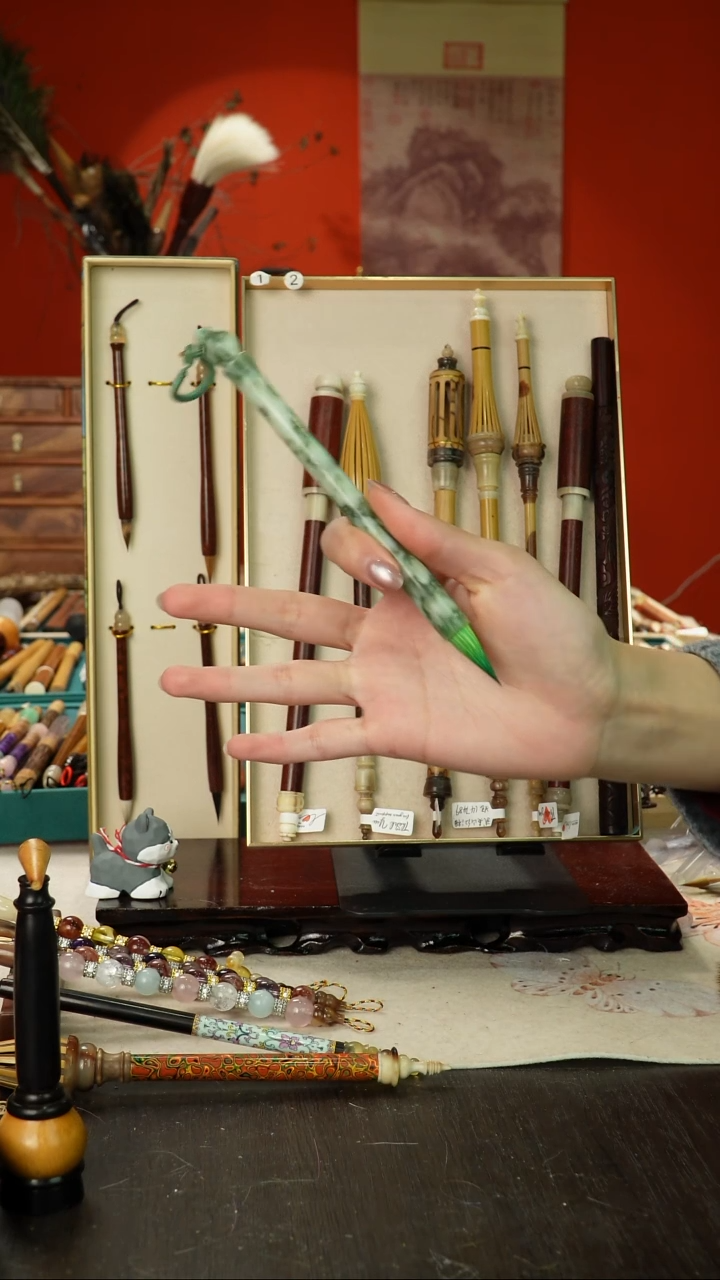 69号孤品高货毛笔链接 清水试笔 蘸墨不退