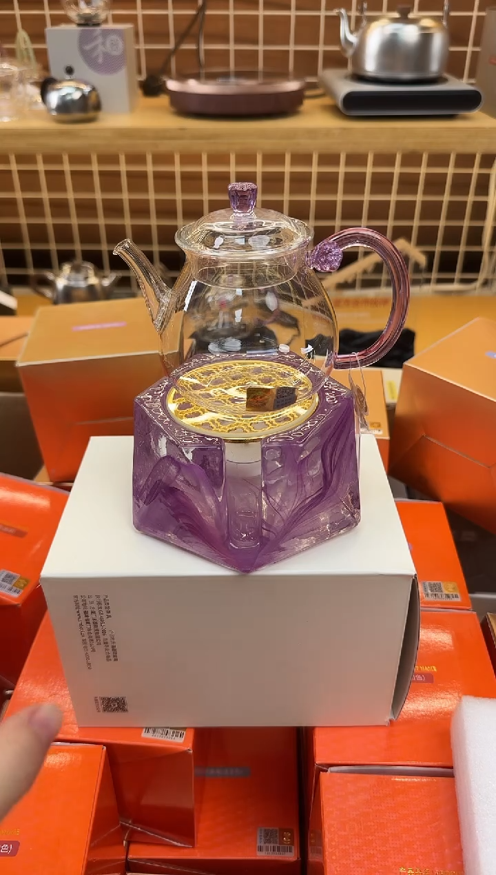 @@禾器晶彩清莲壶浅紫色