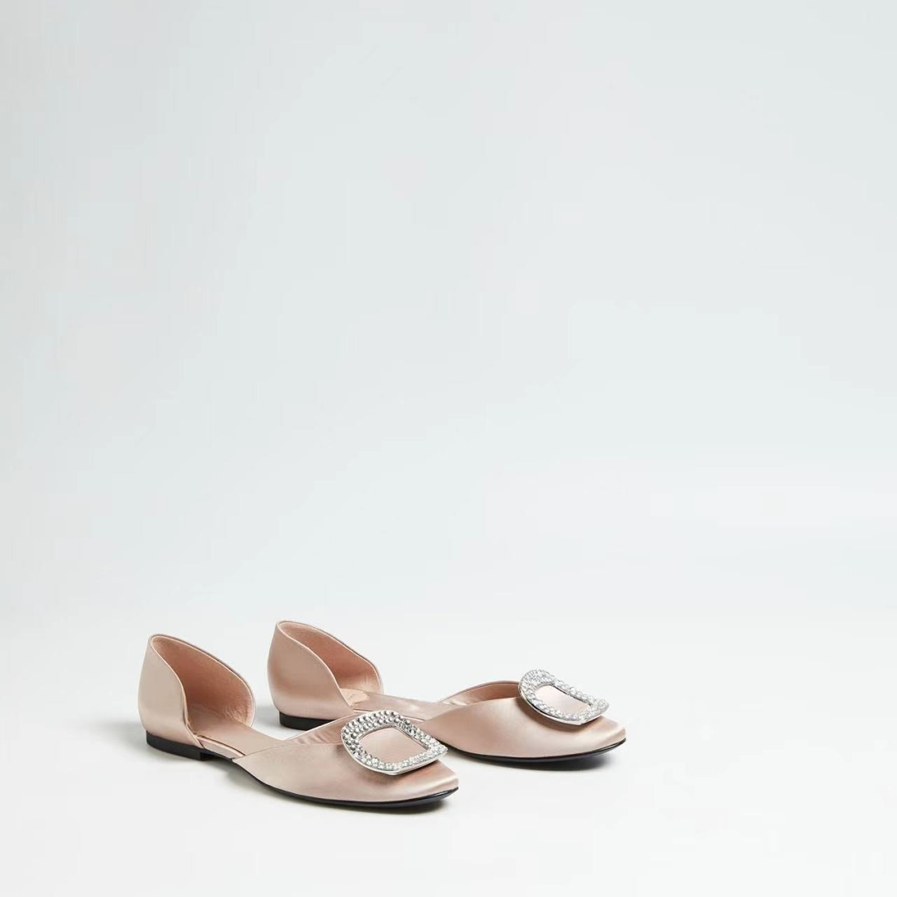 时尚浅口包头平底气质优雅后包女士单鞋