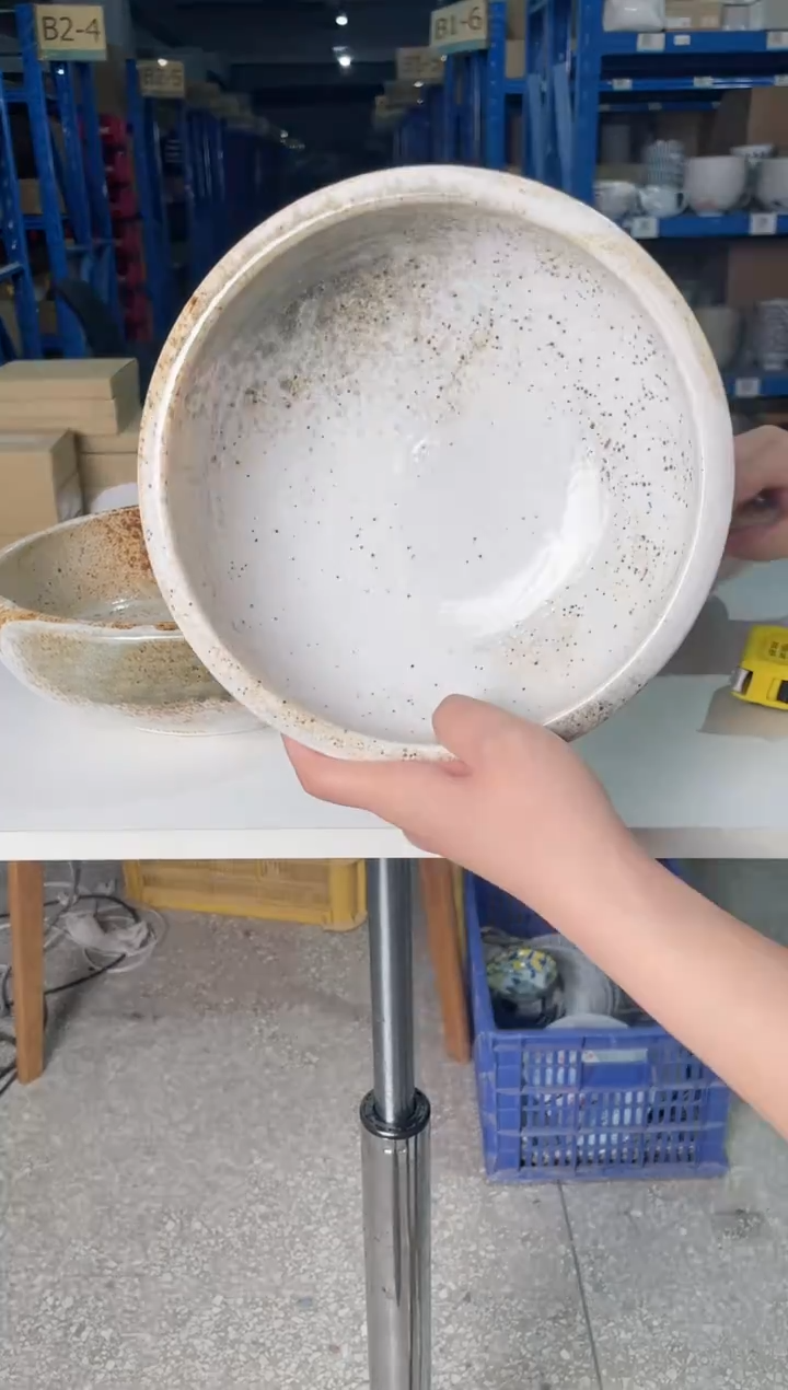 陶瓷雪志野8英寸钵碗