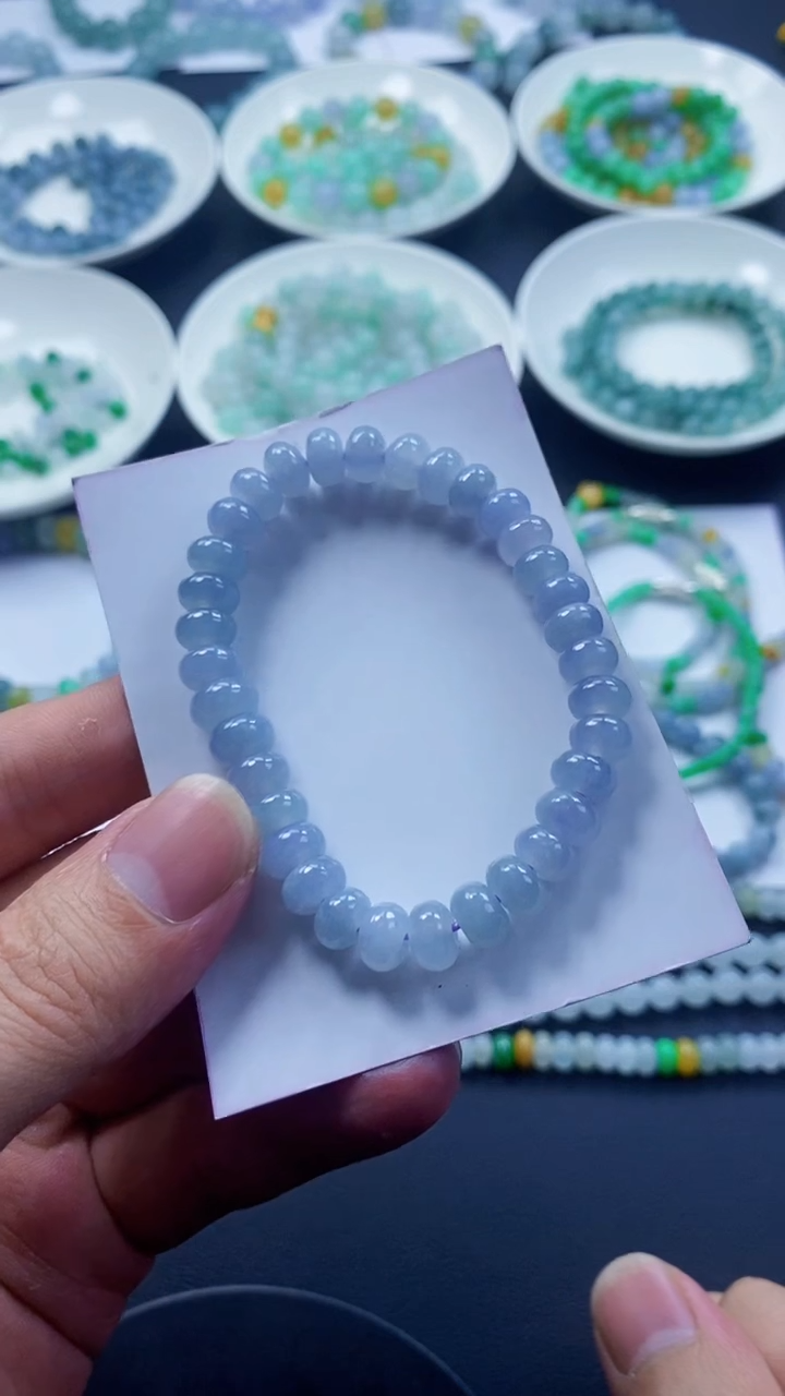 【闪购商品】翡翠散珠卡7加鼓珠紫色