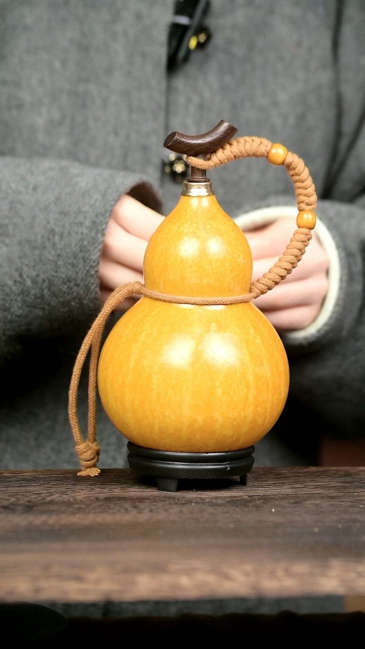 310号中药煮色  650ml左右 大漆葫芦水壶/酒壶 一物一拍