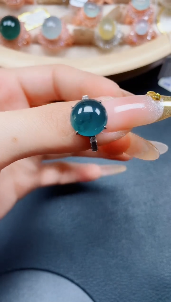 【闪购商品】翡翠戒指银S925镶嵌翡翠