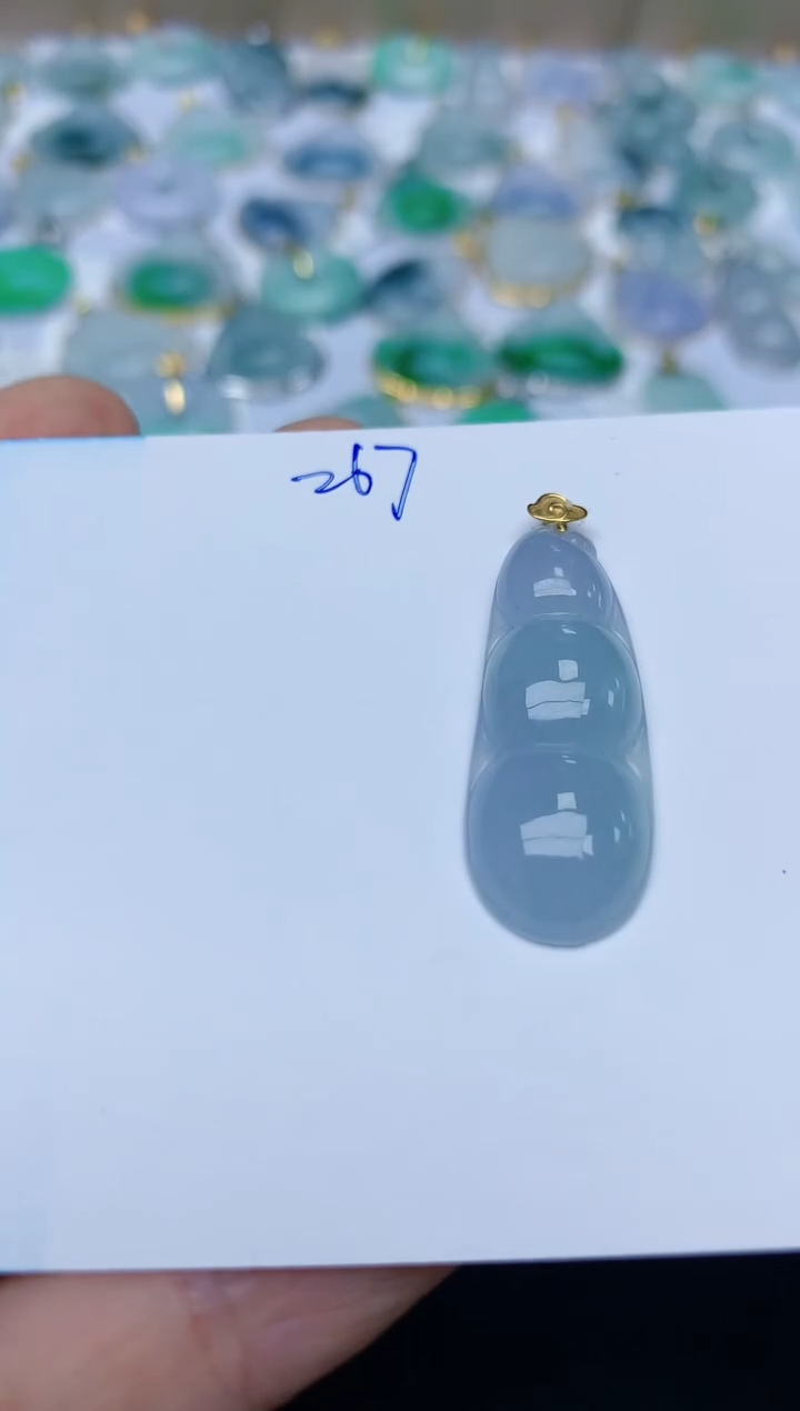 【闪购商品】翡翠颈饰18K金镶嵌天然翡翠A货    