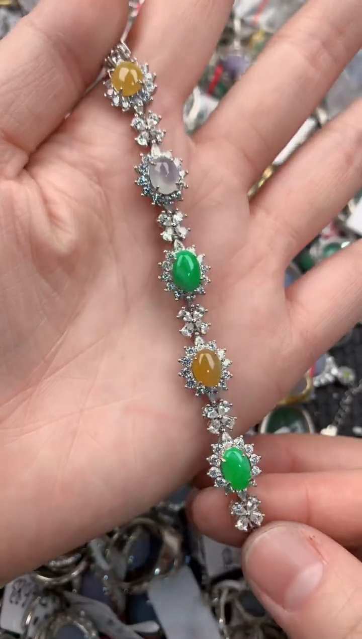 银S925镶嵌戒指翡翠12                  5