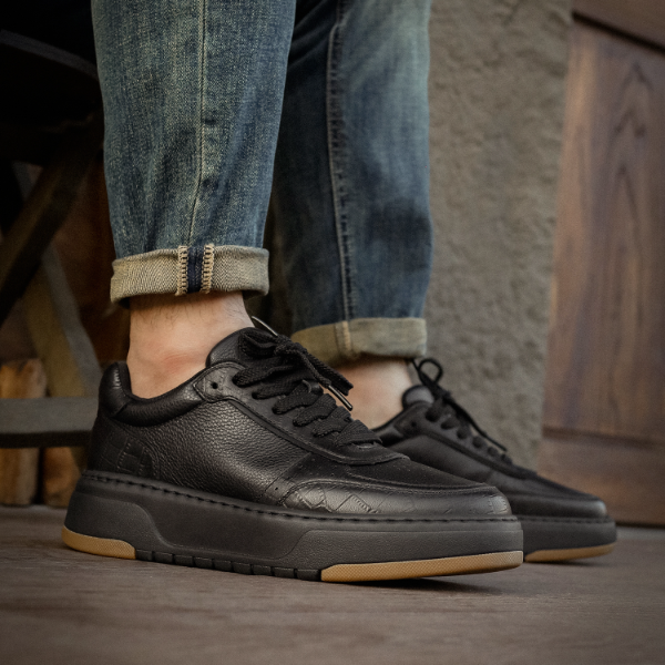 【西西里梅】新品头层牛皮板鞋透气运动鞋夏季潮流男士SH5210