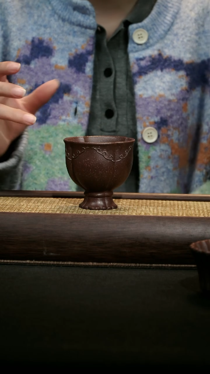 茶杯紫砂如意高脚杯