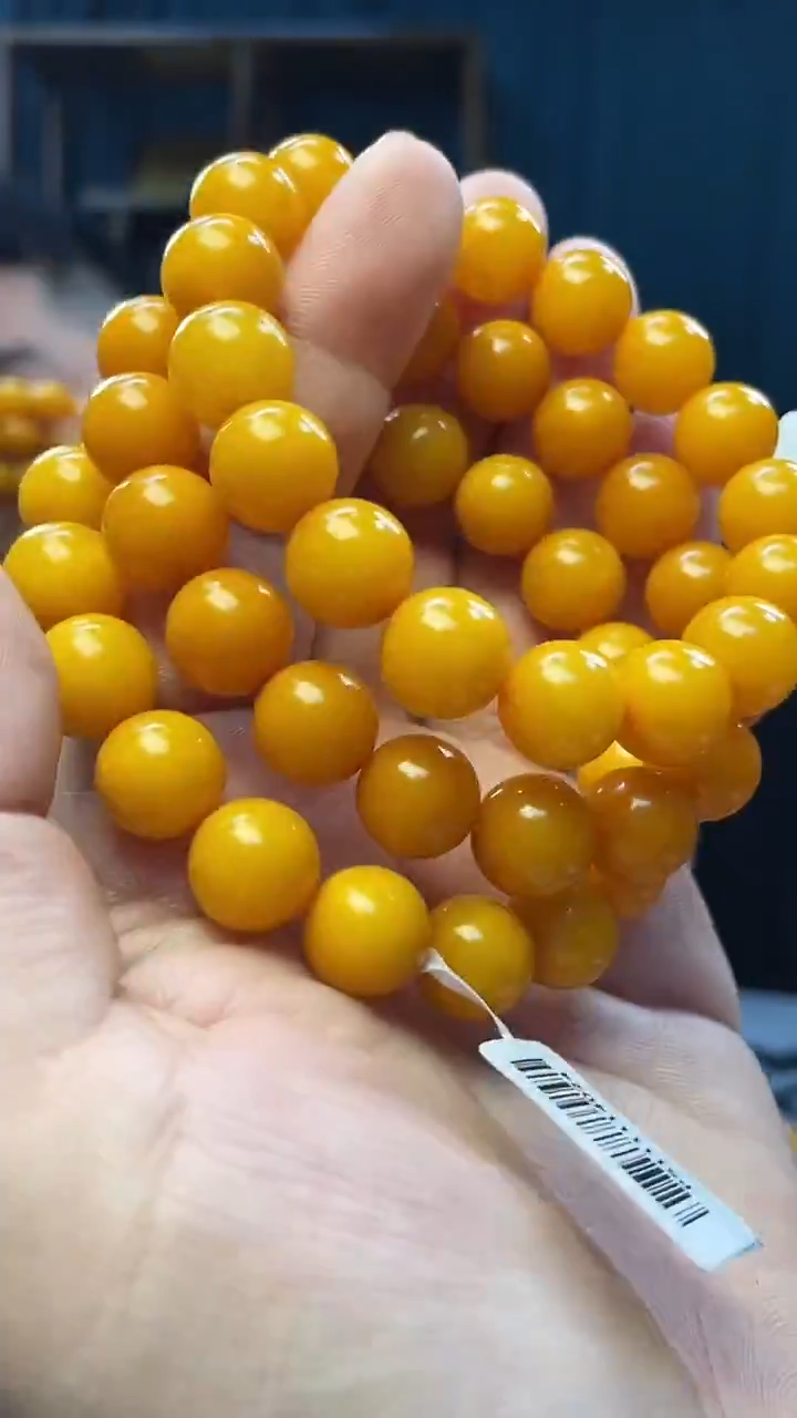 手串琥珀未镶嵌蜜蜡圆珠手串（多样性发其一）