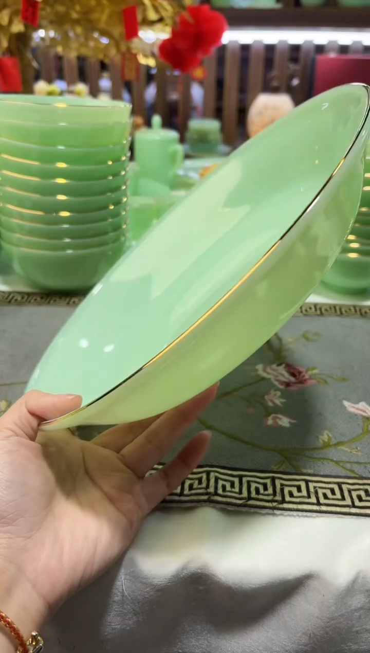 玉瓷  12英寸深盘1个景德镇陶瓷