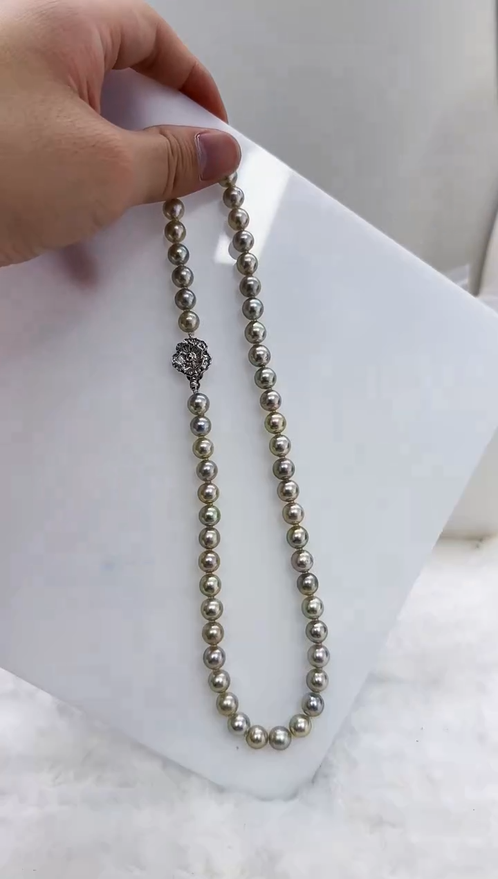 【闪购商品】海水珍珠DA未镶嵌t889 灰珠串7