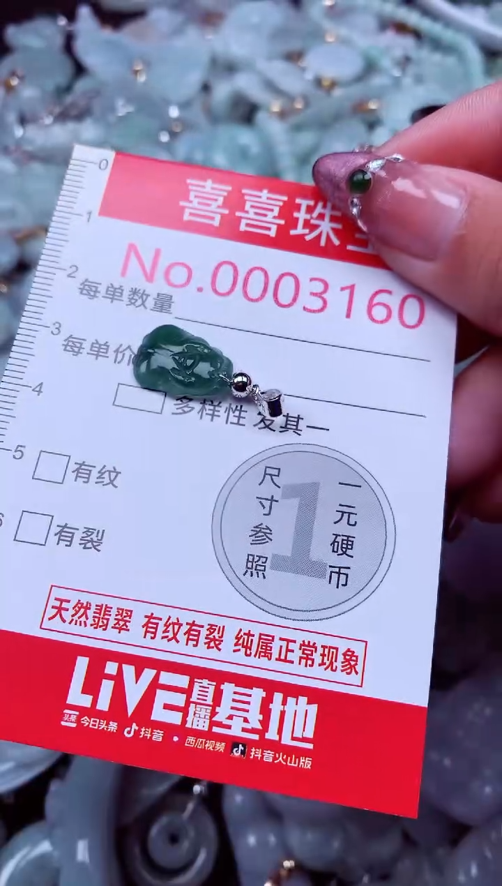 吊坠(不含链)未镶嵌翡翠3160