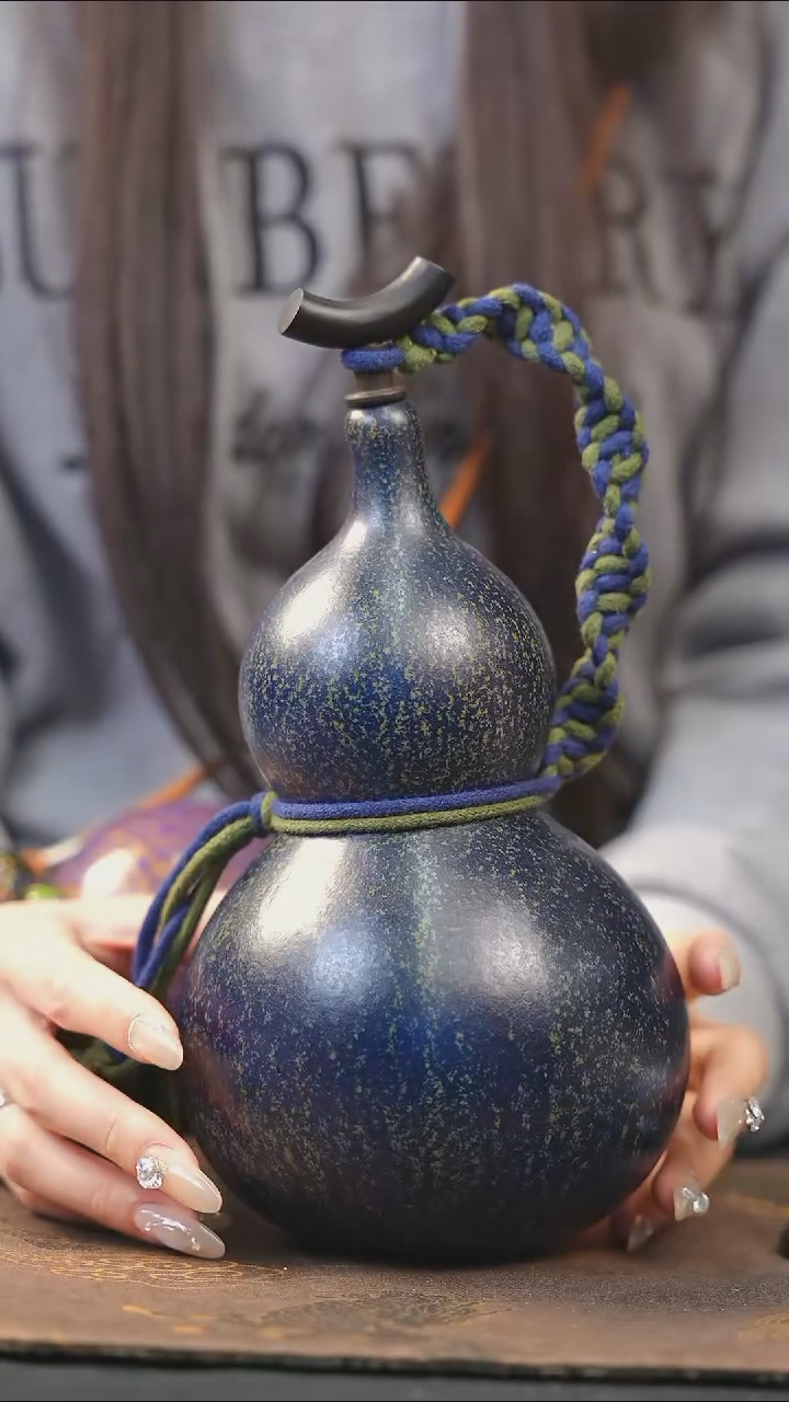 【闪购商品】XJ192大漆酒葫芦不包手串及旋转底座