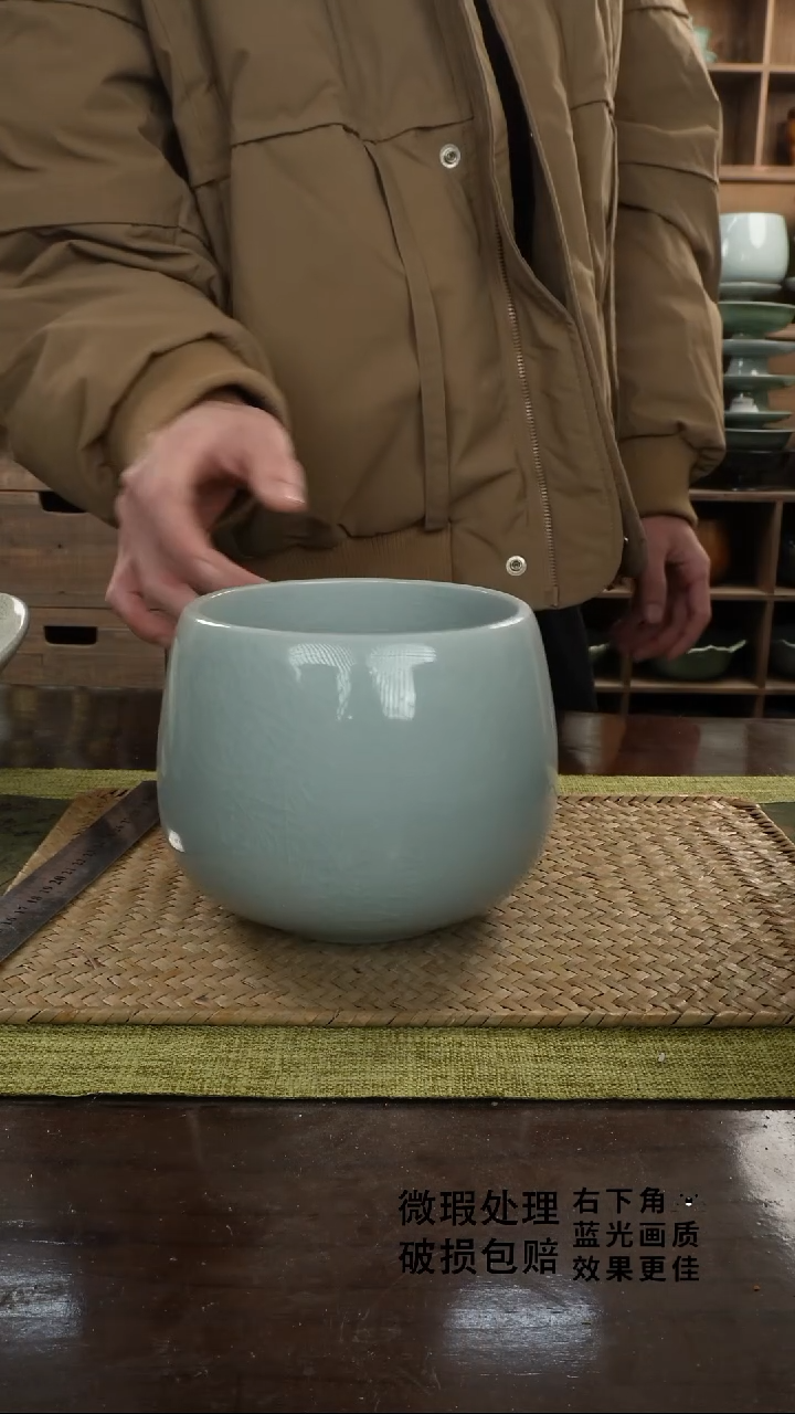 陶瓷恐龙蛋茶渣缸B-15次品保不漏水外观不完美