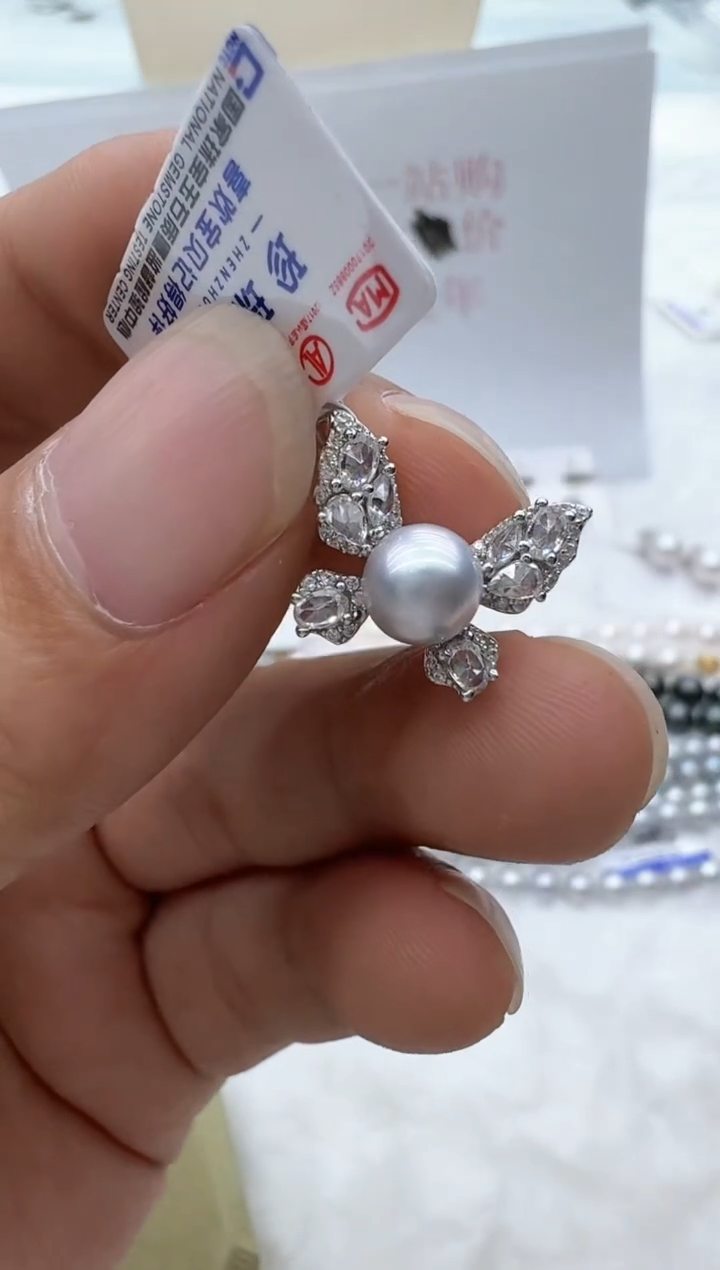 【闪购商品】海水珍珠颈饰银S925镶嵌清货