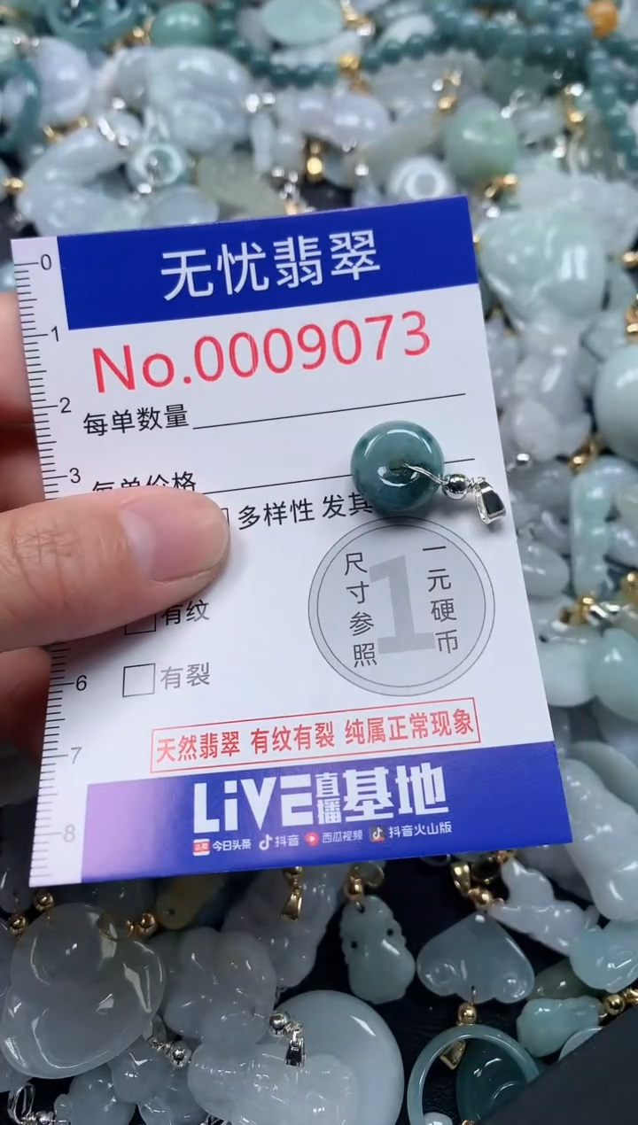 翡翠未镶嵌吊坠(不含链)9073