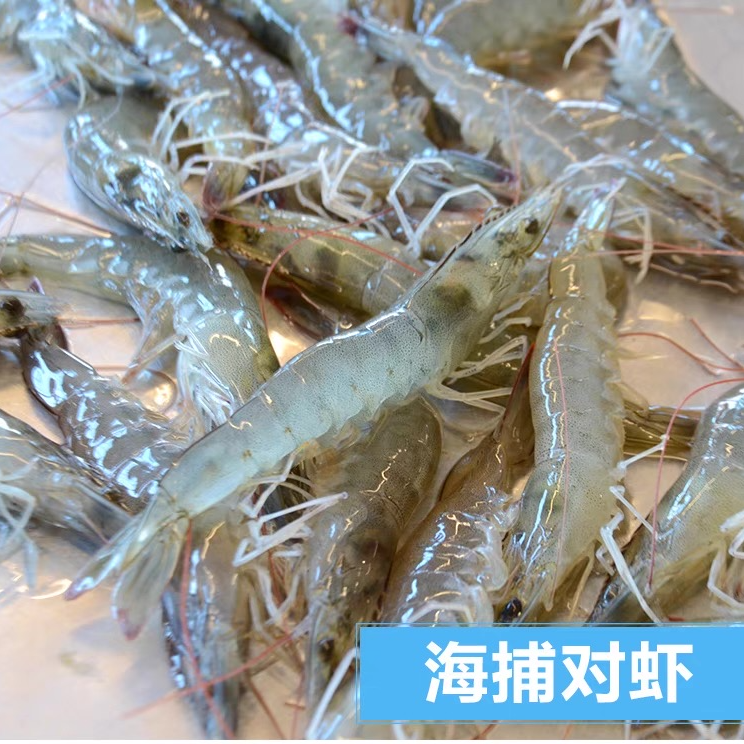 海捕对虾  活虾速冻  30-40/500g*4盒（共4斤）  顺丰冷链发货