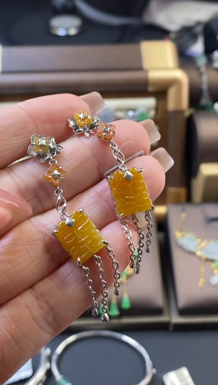 颈饰银S925镶嵌翡翠15336